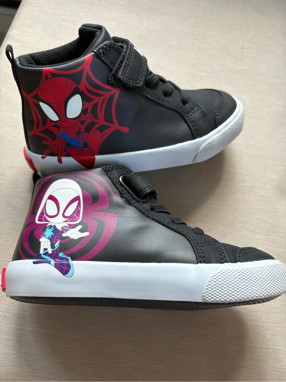 Next Kids Black Spider-Verse High-Top Sneakers